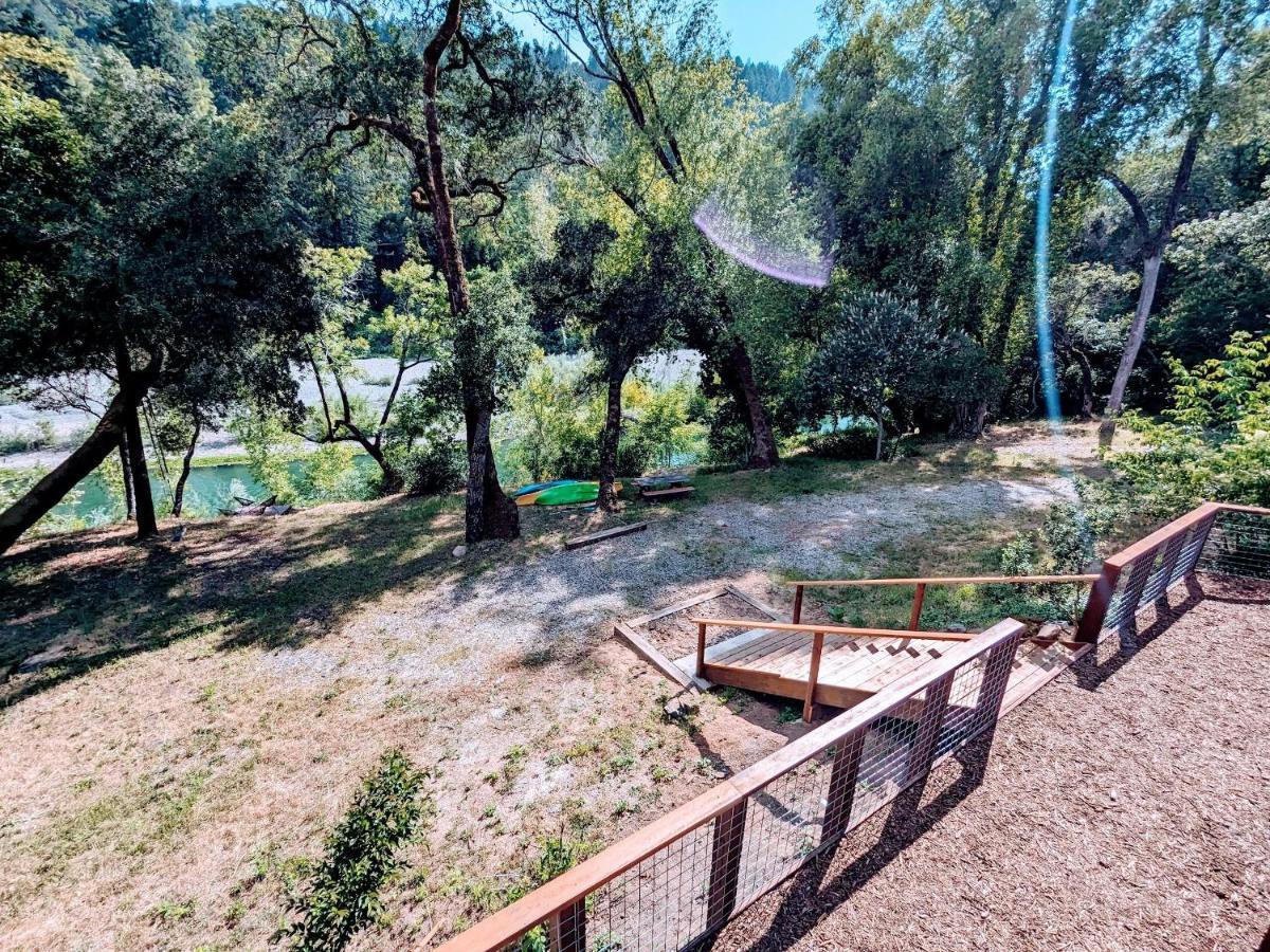Rivers Breeze Relaxing Riverside Cabin With Private Suite Kayaks Healdsburg Eksteriør billede